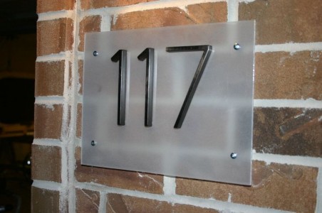 Contemporary  Street Number Plaque 